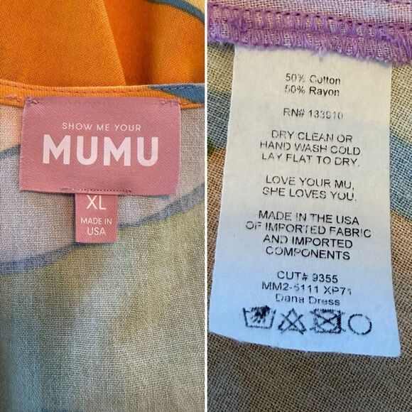 Show Me Your Mumu Dana Cutout Maxi Dress Multi Color Size XL - Picture 10 of 12